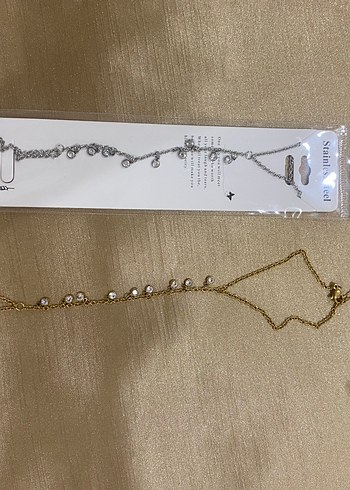 Altın Renk Zincir Detaylı Kadın El Zinciri - Görsel 3
