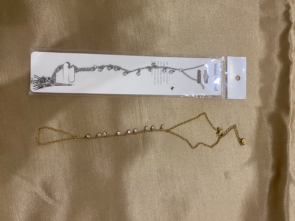 Altın Renk Zincir Detaylı Kadın El Zinciri - Görsel 3