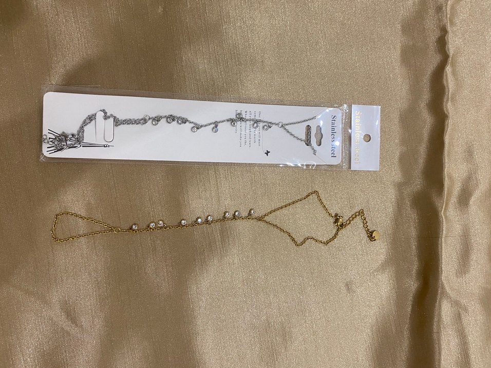 Altın Renk Zincir Detaylı Kadın El Zinciri - Görsel 2