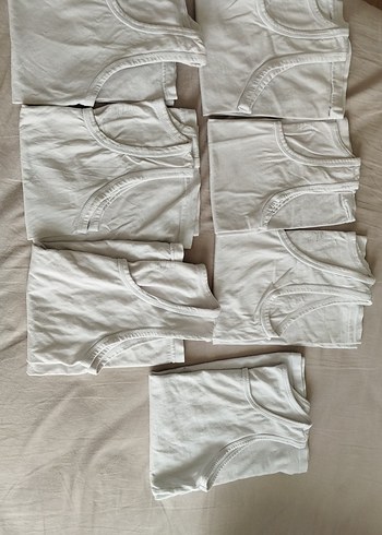 Beyaz Çocuk Atlet 7'li - Görsel 2