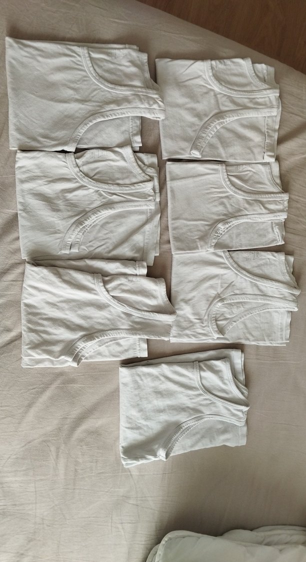 Beyaz Çocuk Atlet 7'li - Görsel 2