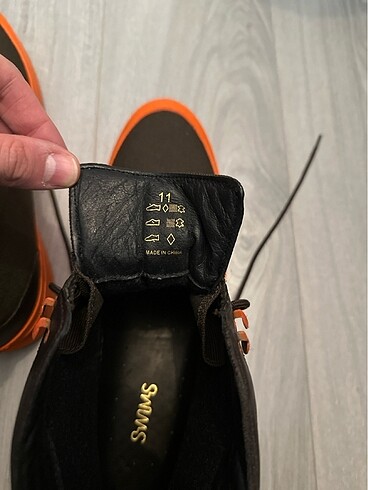 Swims Marka Kahverengi ve Turuncu Bot Sneakers 46 Numara - Görsel 5