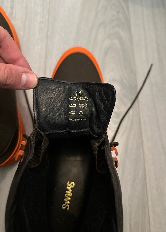 Swims Marka Kahverengi ve Turuncu Bot Sneakers 46 Numara - Görsel 5