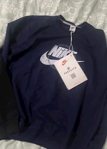 Nike Lacivert Uzun Kollu Sweatshirt