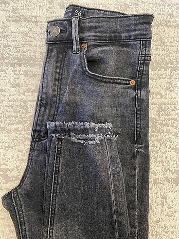 Stradivarius füme (gri) pantolon 36 beden yüksek bel
