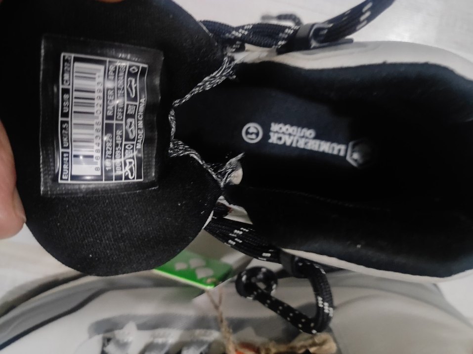 Erkek Beyaz Gri Spor Ayakkabı Velcro Bantlı - Görsel 4