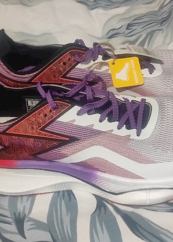 Renkli Desenli Mor erkek Spor Ayakkabı - Görsel 2