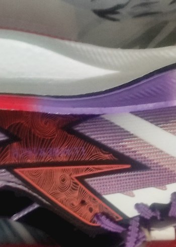 Renkli Desenli Mor erkek Spor Ayakkabı - Görsel 3