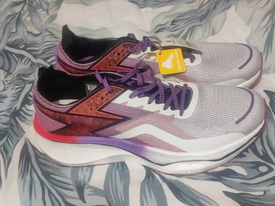 Renkli Desenli Mor erkek Spor Ayakkabı - Görsel 2