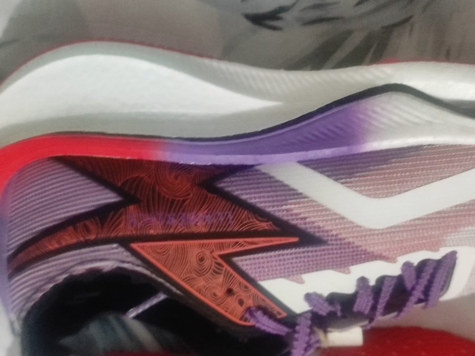 Renkli Desenli Mor erkek Spor Ayakkabı - Görsel 3