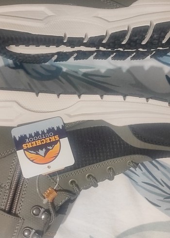 Gri Kahverengi Skechers Erkek Spor Ayakkabı - Görsel 4
