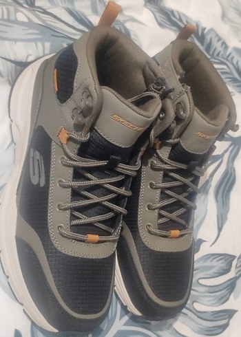 Gri Kahverengi Skechers Erkek Spor Ayakkabı - Görsel 2