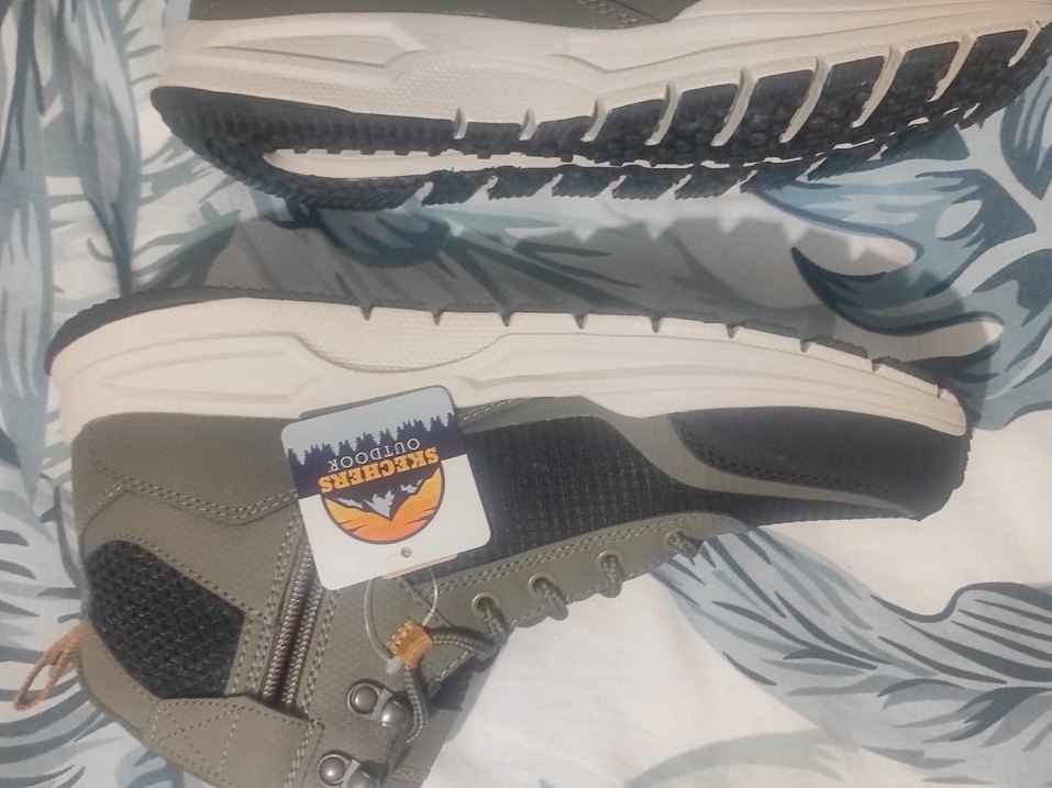 Gri Kahverengi Skechers Erkek Spor Ayakkabı - Görsel 4