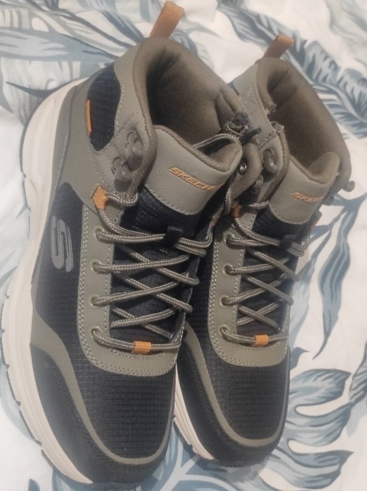 Gri Kahverengi Skechers Erkek Spor Ayakkabı - Görsel 2