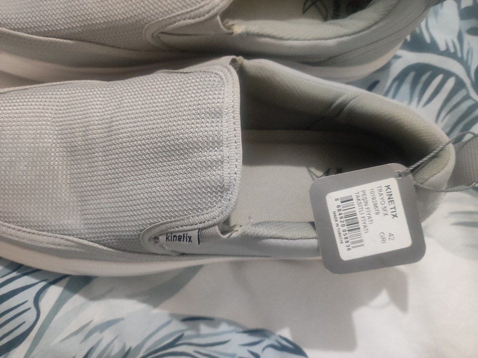 Gri Erkek Spor Ayakkabı Velcro - Görsel 2