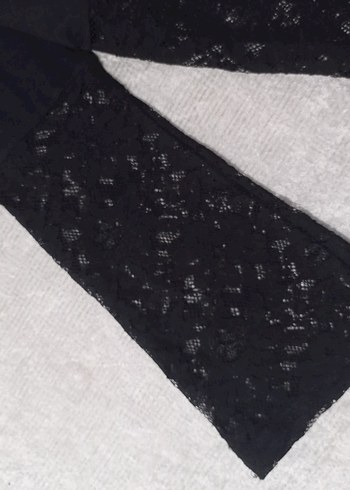 Dantel Detaylı Siyah İspanyol Paça Pantolon - Görsel 2