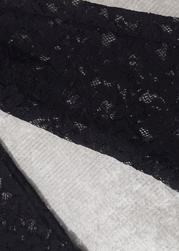 Dantel Detaylı Siyah İspanyol Paça Pantolon - Görsel 3