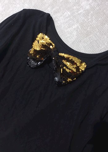 Kız Çocuk Siyah Uzun Kollu üst - Görsel 3