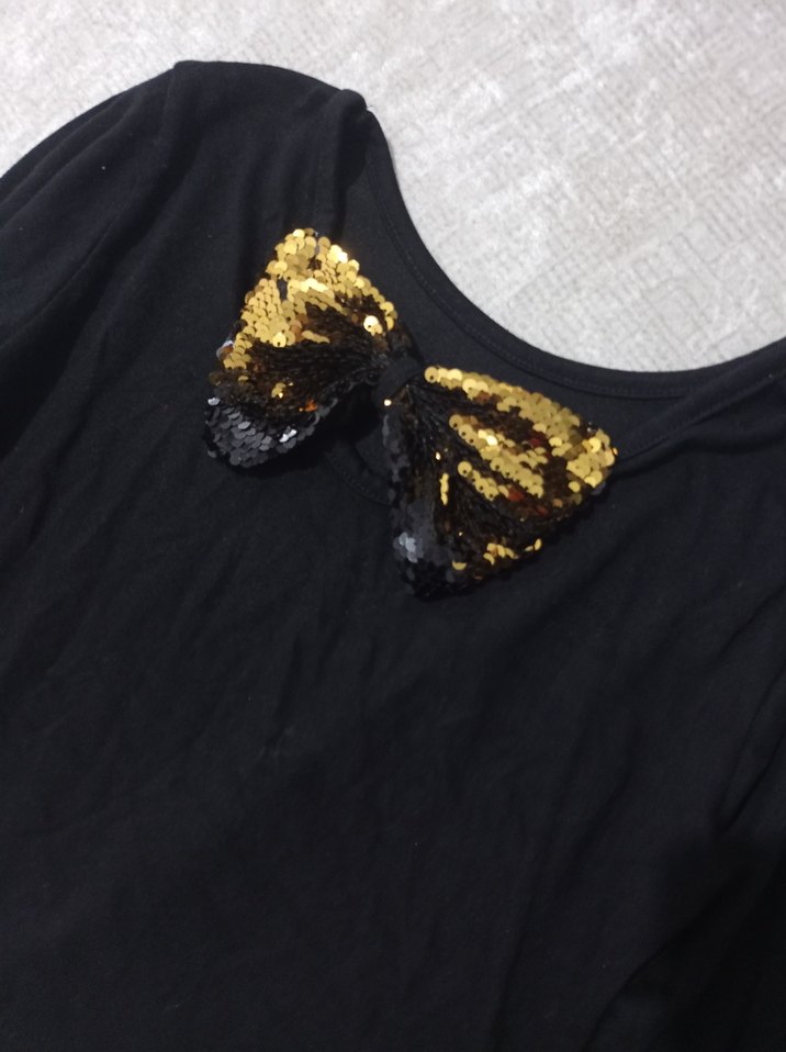 Kız Çocuk Siyah Uzun Kollu üst - Görsel 3