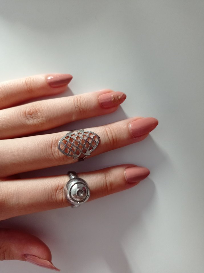 gümüş rengi 2li yüzük seti - Görsel 3