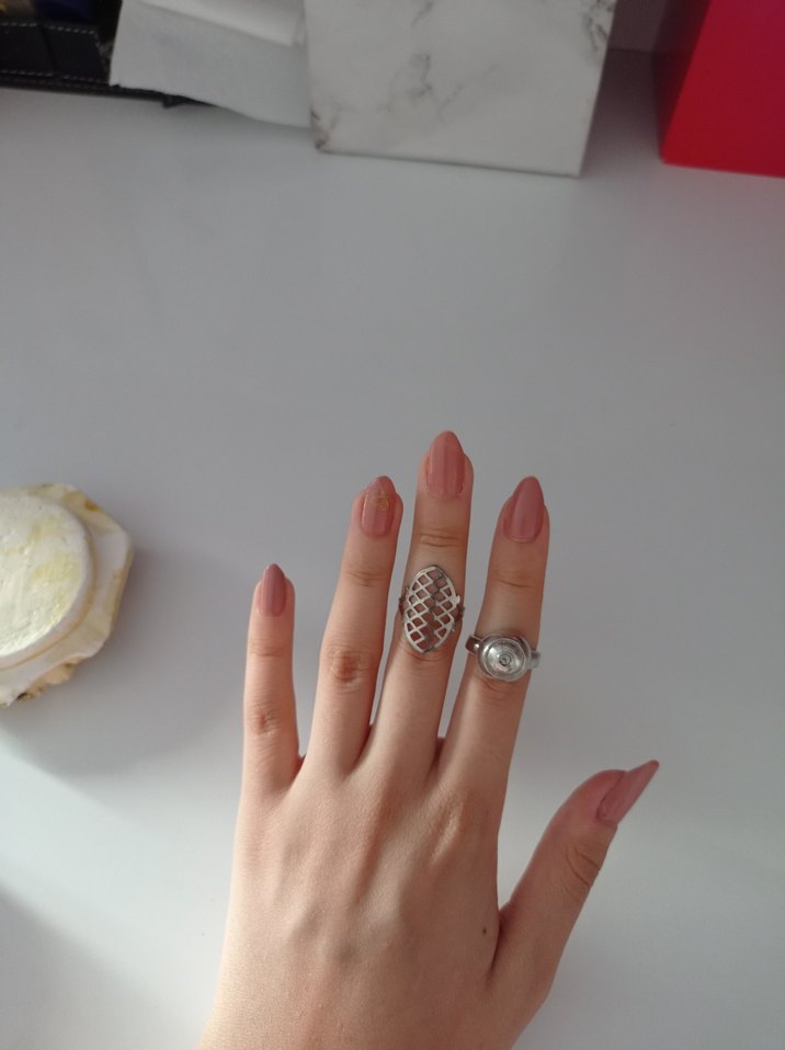 gümüş rengi 2li yüzük seti - Görsel 2