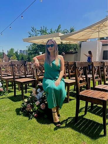 38 Beden yeşil Renk H&M elbise