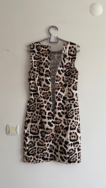 38 Beden Leopar elbise