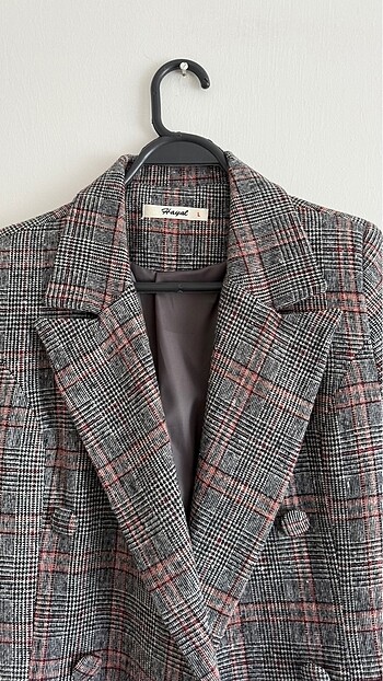 40 Beden Ekose desenli blazer ceket