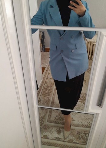 Trendyol & Milla Mavi Düğmeli Kadın Blazer