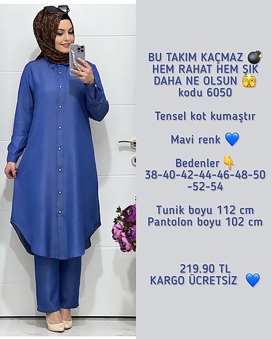 İndirimli takım 54 bedene kadar