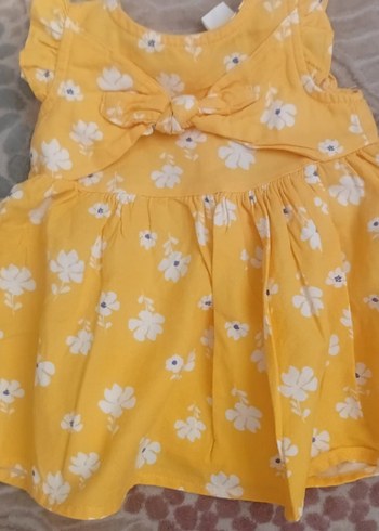 LC Waikiki Lc Waikiki Sarı Kolsuz Fırfırlı Kız Elbisesi