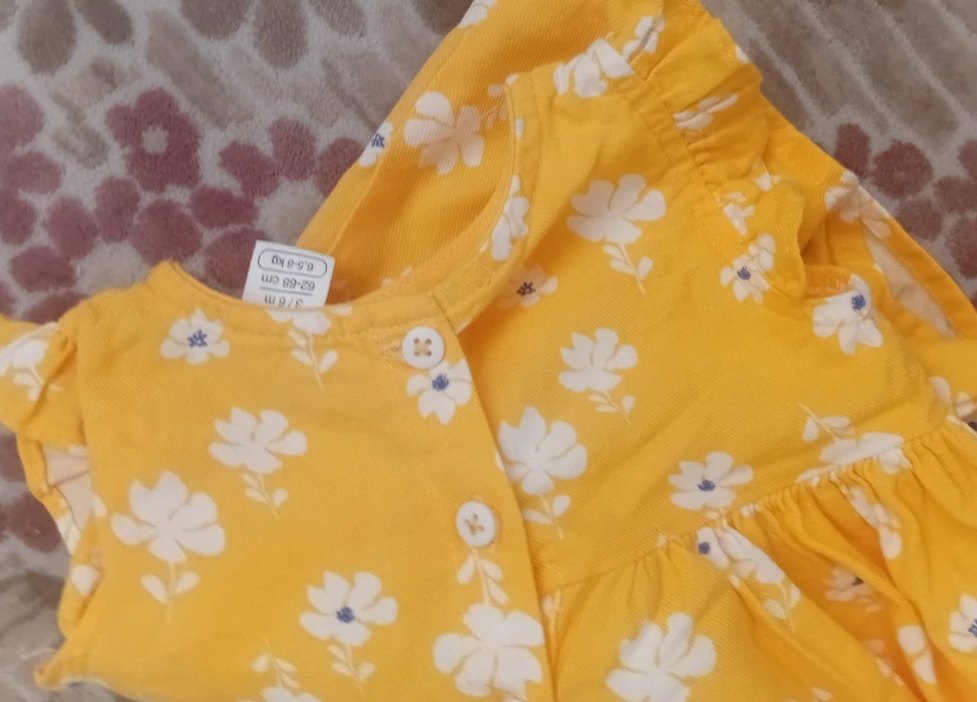 Lc Waikiki Sarı Kolsuz Fırfırlı Kız Elbisesi - Görsel 3