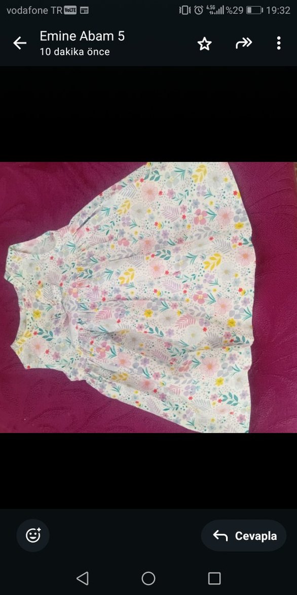 Çiçek Desenli Kolsuz Kız Elbisesi - Görsel 3