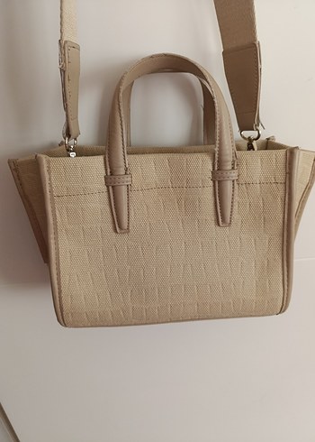 Bej Kadın Günlük Fermuarlı Çanta - Görsel 6