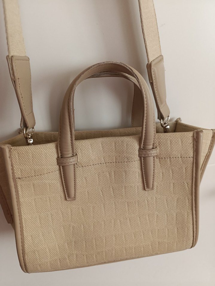 Bej Kadın Günlük Fermuarlı Çanta - Görsel 5