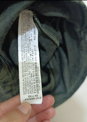 Uzun V Yaka Zebra Desenli Yeşil Elbise - Görsel 5