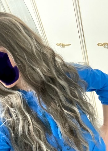 Bohem Gri kumral Saç Aksesuarı/Peruk - Görsel 2