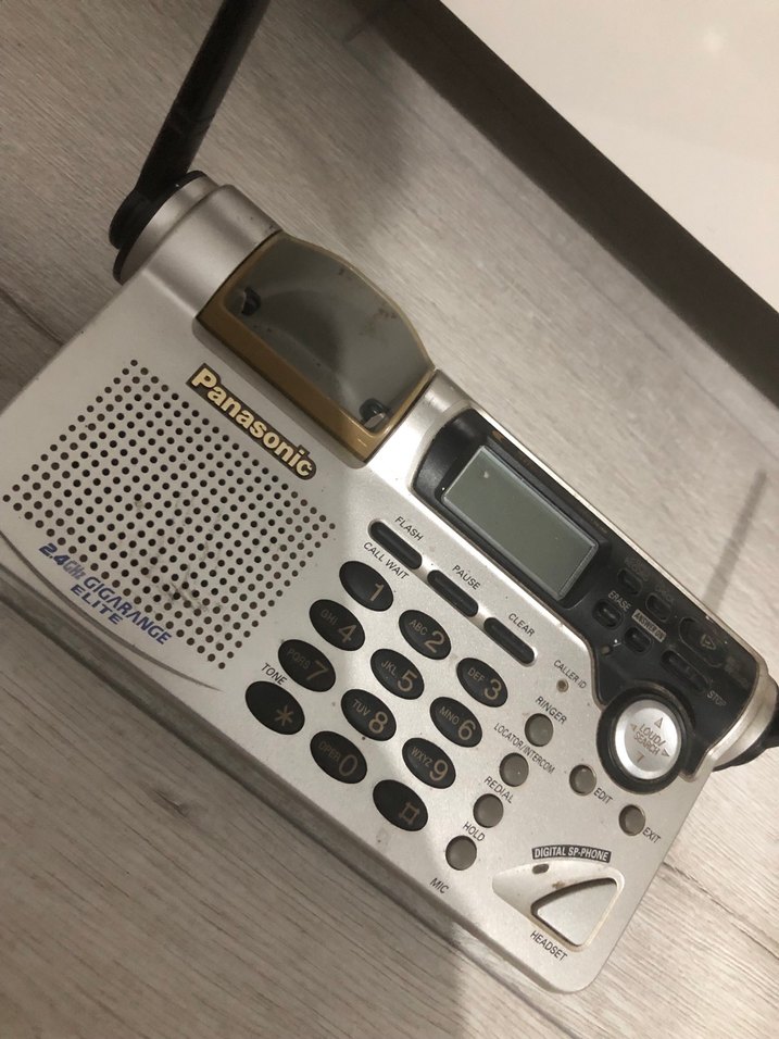 Gri Panasonic Kablosuz Telefon - Görsel 3