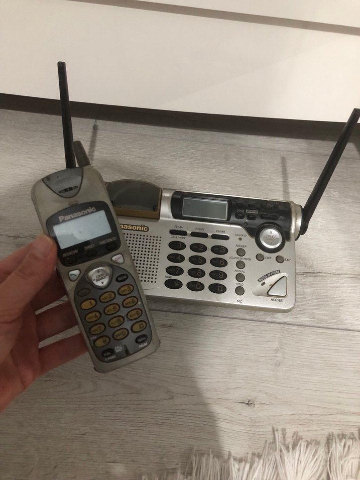 Gri Panasonic Kablosuz Telefon - Görsel 2