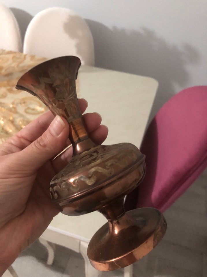 Parlak Bakır Vazo - Görsel 2