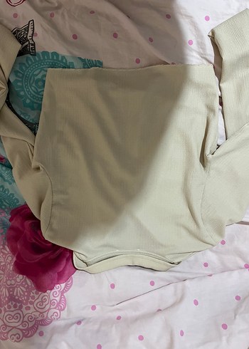 s Beden Taş renk crop gömlek