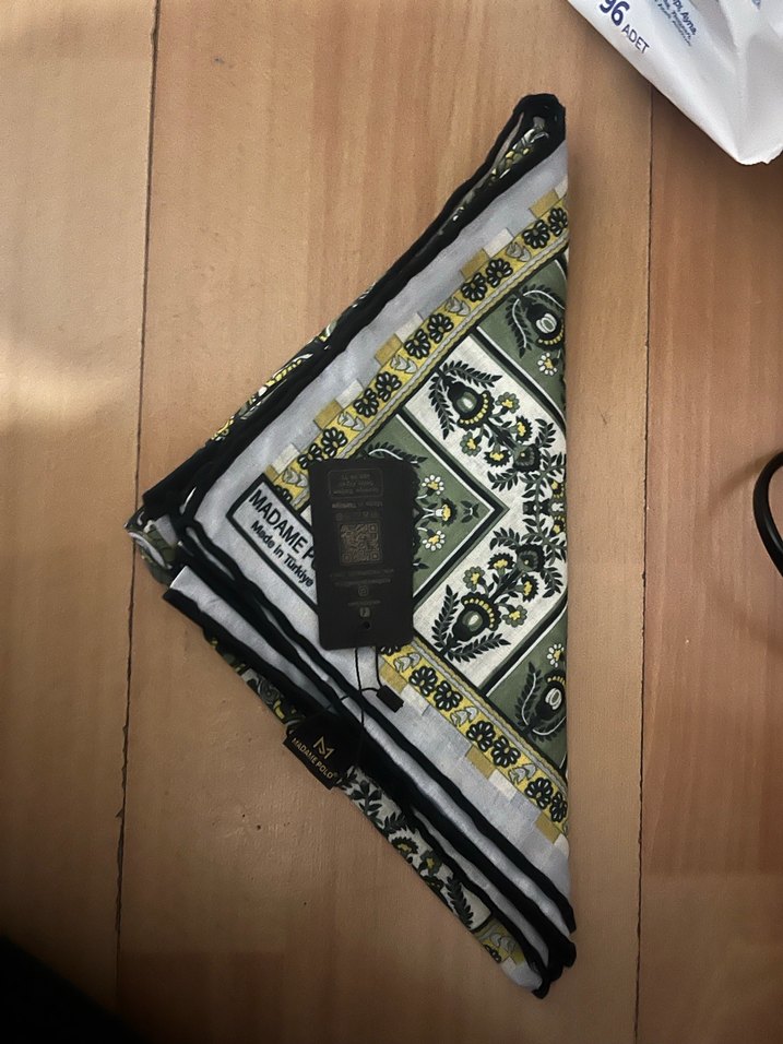 Kadın Çok Renkli Bohem Fermuarlı Şal - Görsel 2