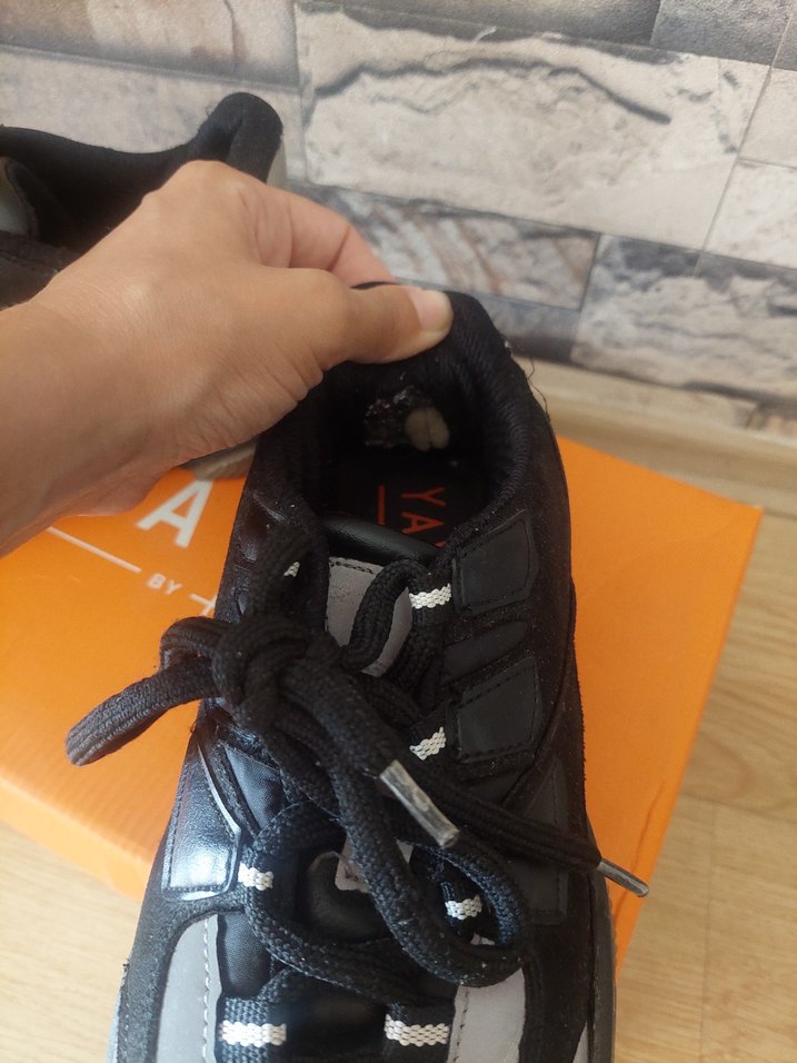 Siyah Platform Topuklu Kadın Spor Ayakkabı - Görsel 5