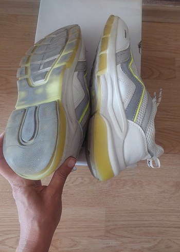 Beyaz Gri Kadın Spor Ayakkabı - Görsel 4