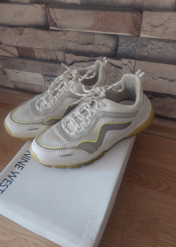 Beyaz Gri Kadın Spor Ayakkabı - Görsel 5