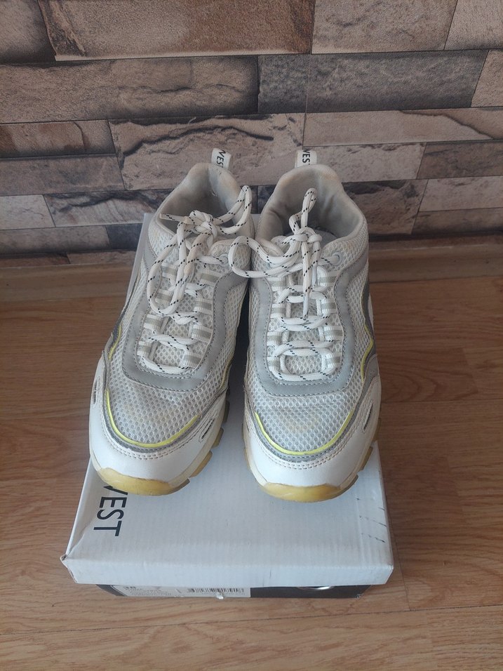 Beyaz Gri Kadın Spor Ayakkabı - Görsel 3