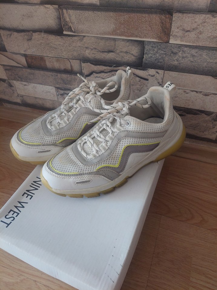 Beyaz Gri Kadın Spor Ayakkabı - Görsel 5