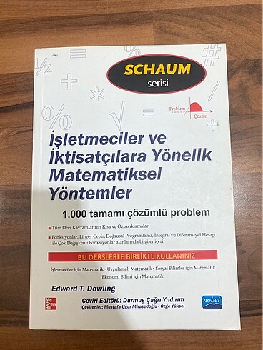 İşletmeciler ve İktisatçılara Yönelik Matematiksel Yöntemler