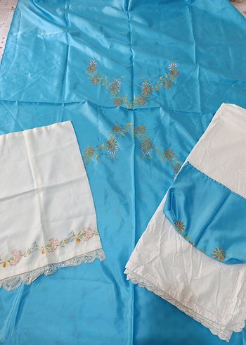 American Vintage İşlemeli Parlak çocuk nevresim kılıfı