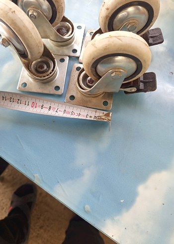 Bej Gri Döner Tekerlek Seti frenli - Görsel 4